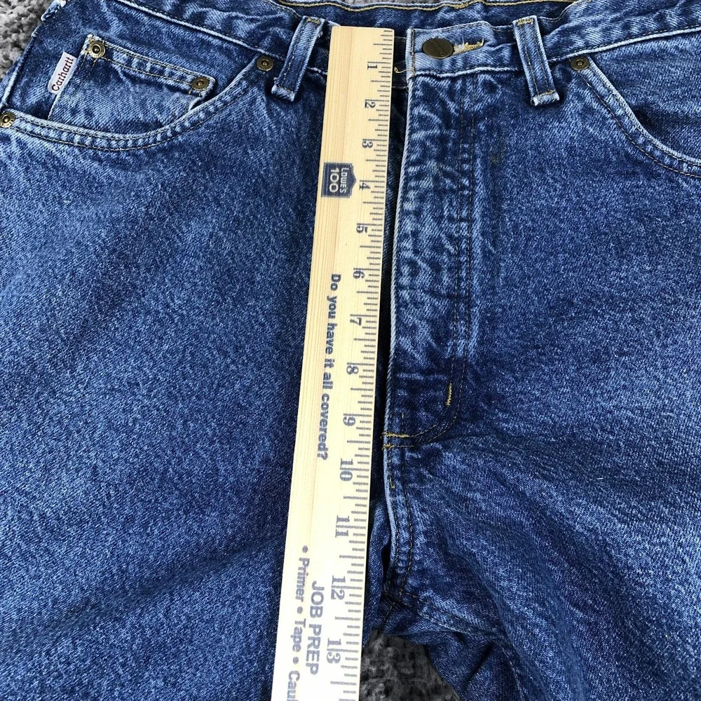 Carhartt Jeans Mens 35x30 Blue Relaxed Fit Straight‎ Leg Denim Flannel Lined